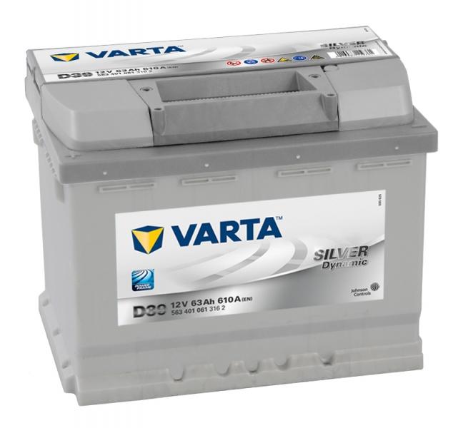 Акумулятор Varta Silver Dynamic 63Ah (+/-) (610EN) D39